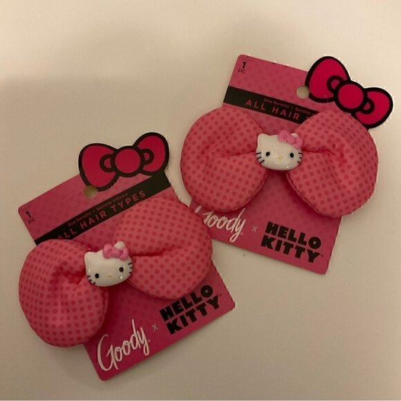 Hello Kitty Kids Toothbrush and Set of  2 Bow Barrettes NWT - Picture 2 of 7